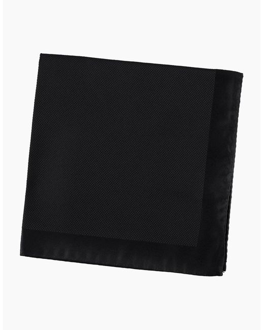 McQueen Black Pocket Square for men