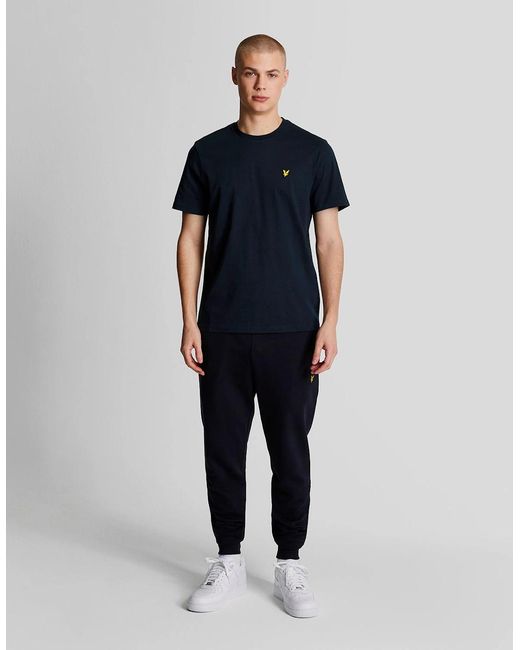 Lyle & Scott Blue Cotton Crew Neck T-Shirt for men