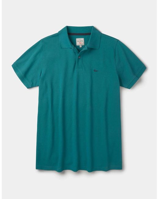 aubi Green Oliver Pique Polo for men