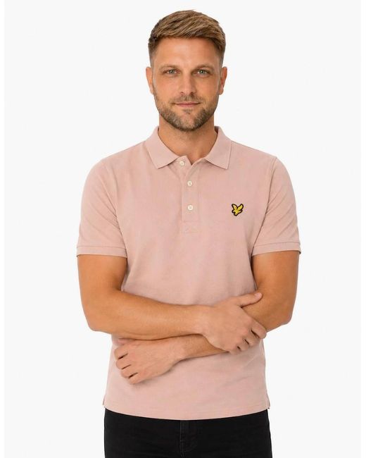 Lyle & Scott Pink Lyle & Scott Plain Polo Shirt Grapefruit for men