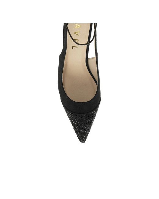 Ravel Black Catrine Slingback Court Shoes