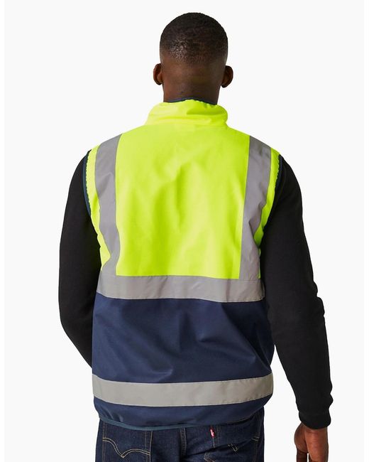 Regatta Blue Professional Full Zip Hi-Vis Vest for men