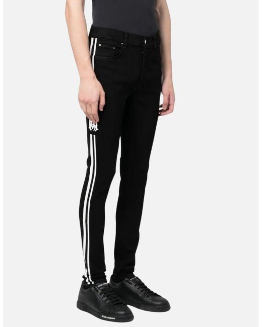 Amiri Black Slim Fit Ma Track Od Denim Jeans for men