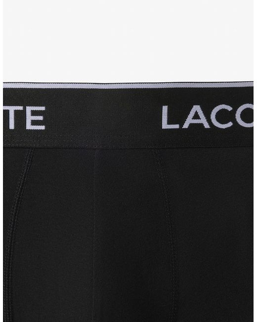 Lacoste Black 3-Pack Of Trunks for men