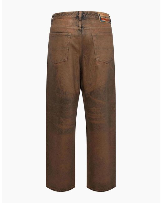 DIESEL Brown 2001 D Macro Wide Leg Jeans for men