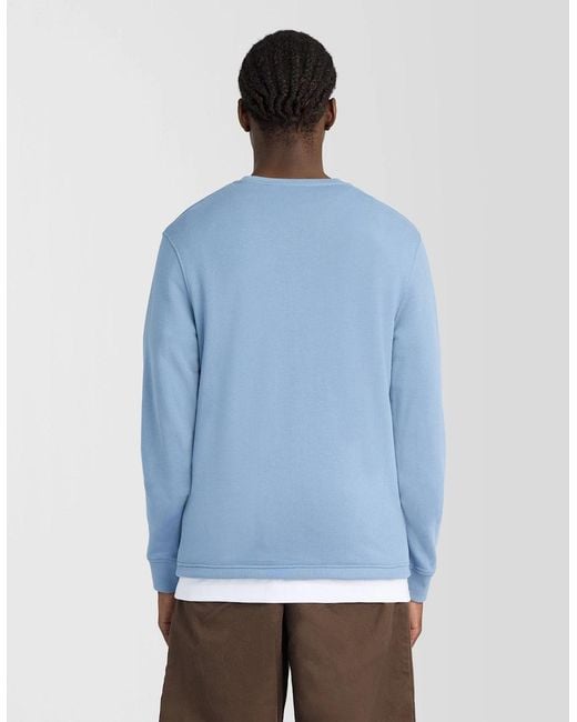Lyle & Scott Blue Cotton Crew Neck Sweatshirt for men