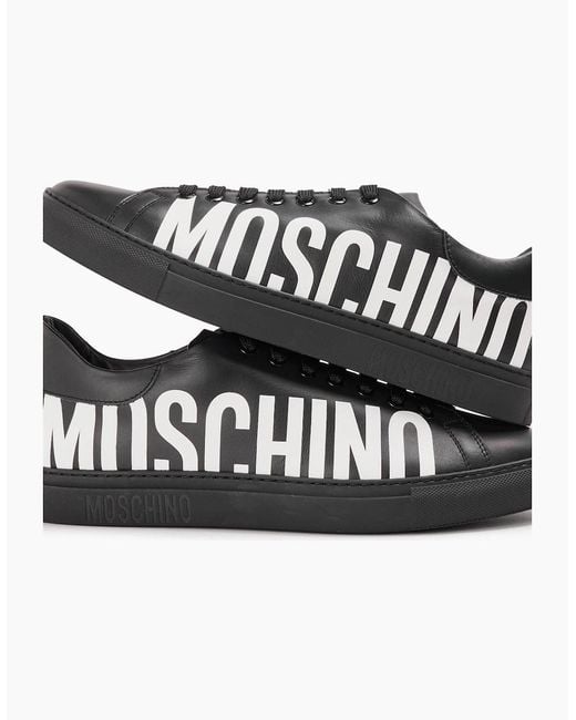 Moschino Black Low Top Trainers for men