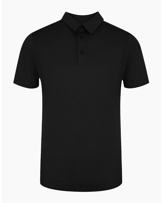 Aquascutum Black Active Beach Basic Sailor Polo Polo Shirt for men