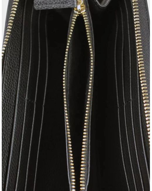 Versace Blue Virtus Leather Long Wallet