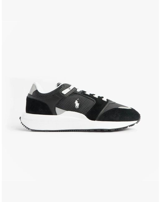 Polo Ralph Lauren Gray Train 89 V2 Suede Panelled Trainer for men