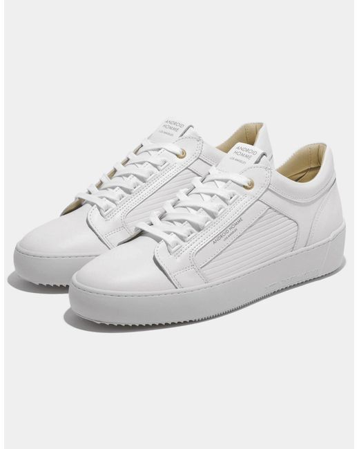 Android Homme White Venice Linear Sneaker Trainer for men