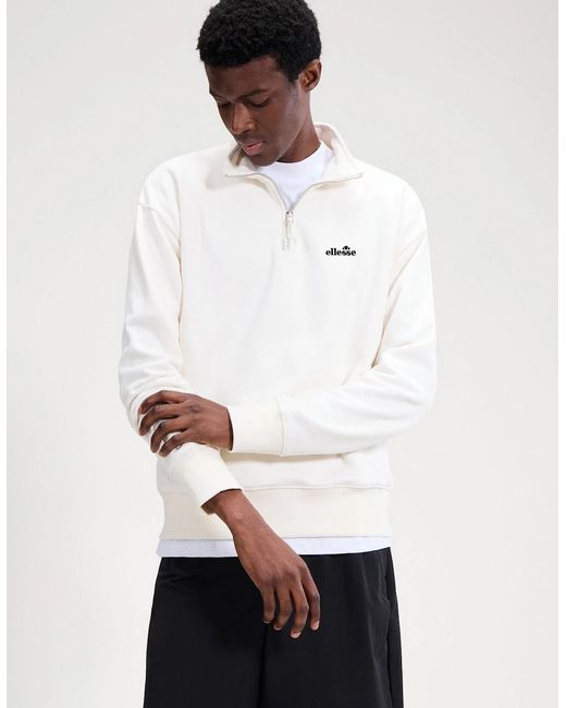Ellesse Natural Arivalo 1/4 Zip Top for men