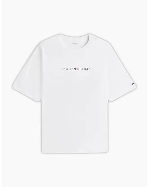 Tommy Hilfiger White Th Original T-Shirt, Optic for men