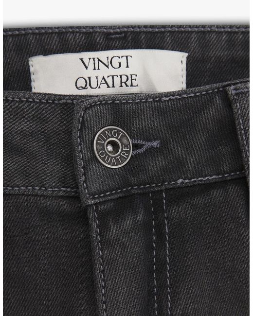 Vingt Quatre Denim Gray Vingt Quatre Slim Fit Wolf Jeans