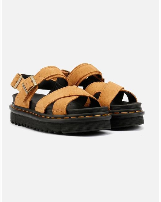 Dr. Martens Brown Dr. Martens Voss Ii Eh Suede Rich Tan Sandals