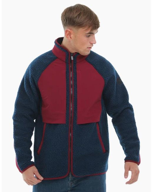 PEACEFUL HOOLIGAN Blue Cyclone /Wine Fleece for men