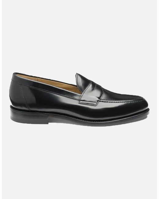 Loake Black Imperial Polished Penny Loafer for men