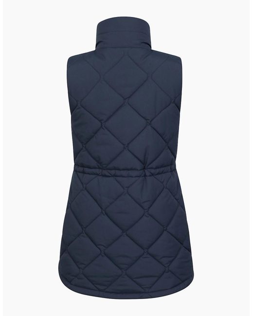 Mountain Warehouse Blue Ladies Rye Quilted Long Length Gilet