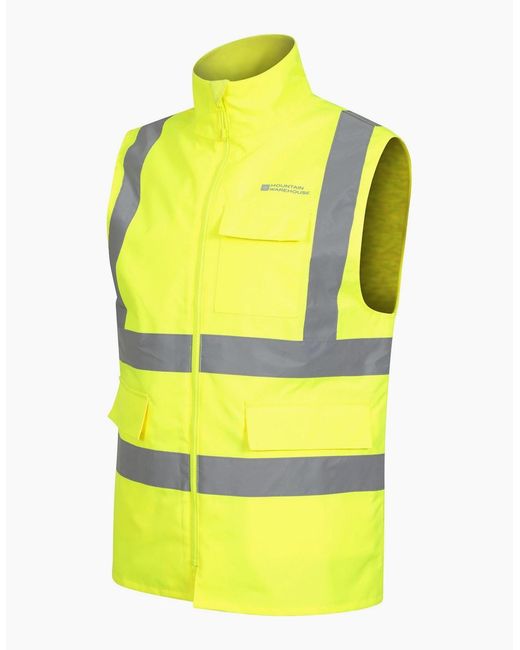 Mountain Warehouse Yellow Adult Waterproof Work Hi-Vis Vest