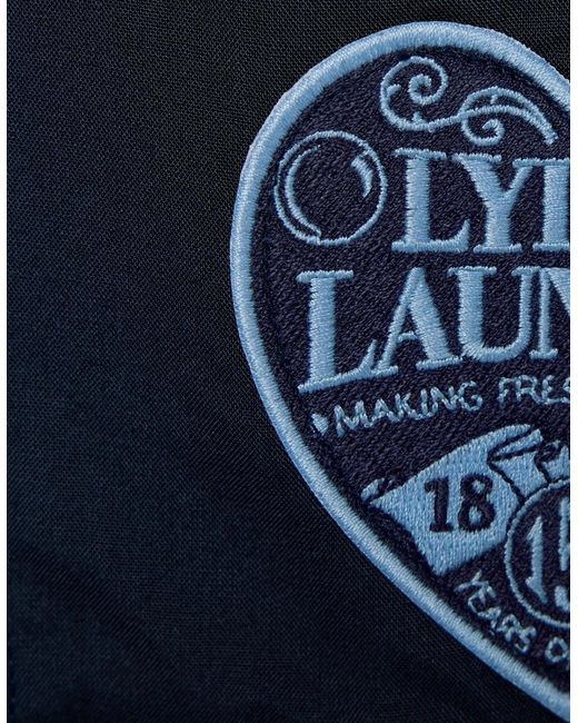 Lyle & Scott Blue Short Sleeve Laundry Logo Shirt for men