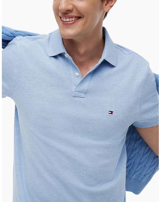 Tommy Hilfiger Blue Polo Shirts Cotton Golf Top