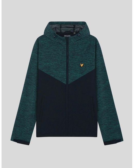 Lyle & Scott Blue Sports Panelled Hooded Jacket for men