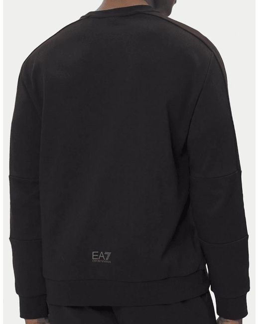 EA7 Black Graphic Logo/ Sweatshirt for men