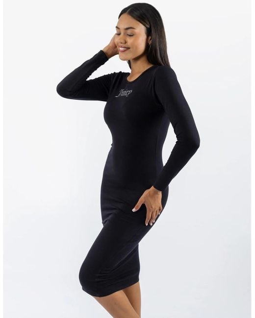 Juicy Couture Black Dizzie Midi Dress