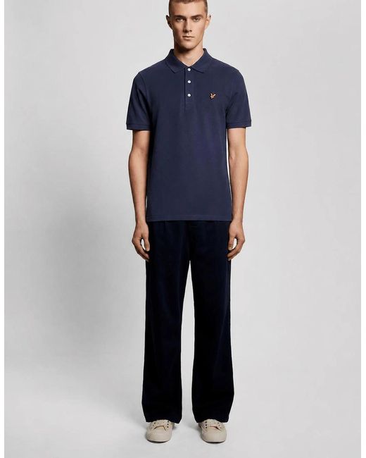 Lyle & Scott Blue Cotton Polo Shirt for men
