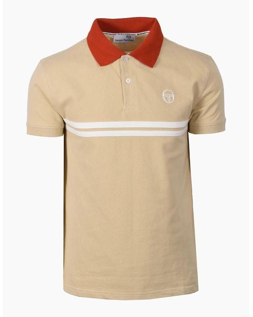 Sergio Tacchini Natural Seregio Tacchini Supermac Polo Mojave Desert/Rooibos Tea/Gardenia for men