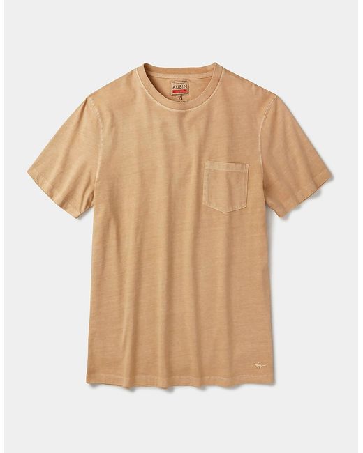 aubi Natural Hareby Garment Dyed Pocket T-Shirt for men