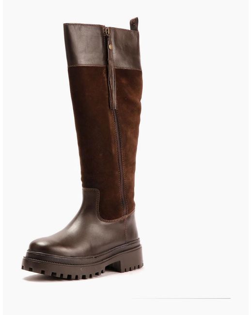 Osprey Brown London The Bramble Tall Leather Chocolate Burnish Boots