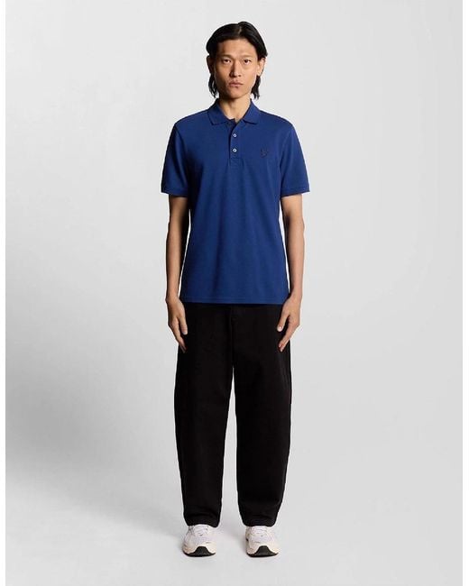 Lyle & Scott Blue Superfine Polo Shirt for men