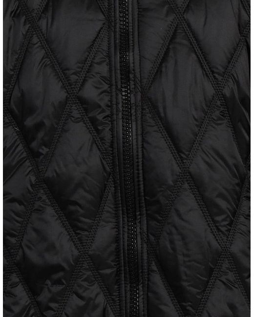 DIESEL Black Quilted Hooded Coat for men