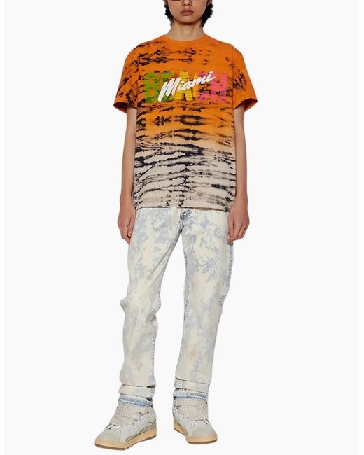 GALLERY DEPT. Orange Miami Beach Tee Tie Dye Top for men