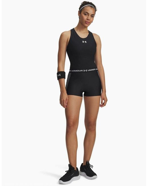Under Armour Black Ribbed Compression Fit Compression Shorts