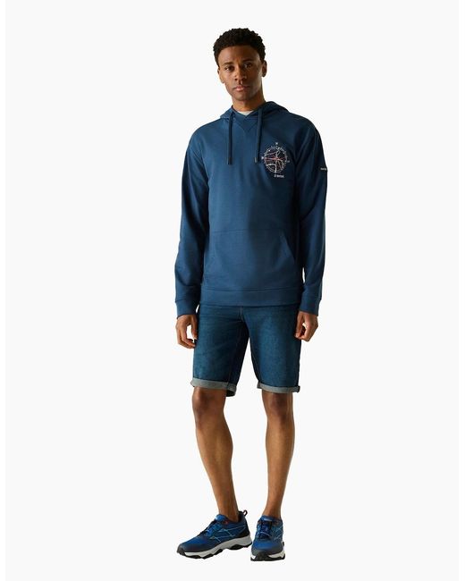 Regatta Blue Cline Compass Hoodie for men