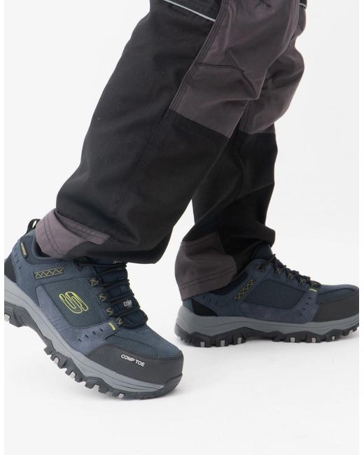Skechers Black Work 77183Ec Greetah Safety Trainers for men