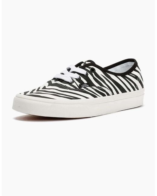Vans Black Authentic Animalier Zebra Trainers
