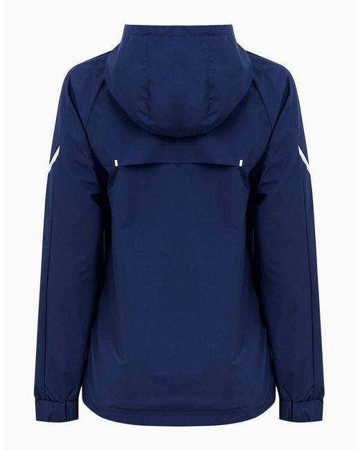 Castore Blue Hooded Windbreaker Long Jacket