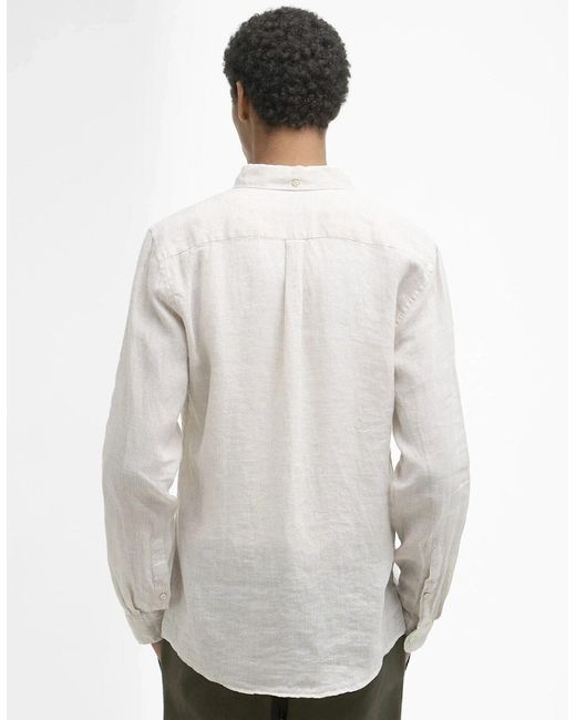 Barbour White Linton Tailored Shirt for men