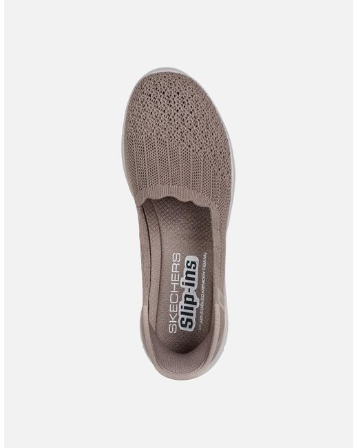 Skechers Gray Seager Believe It Textile Dark Taupe Trainers
