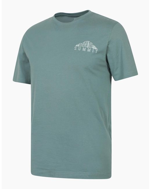 Mountain Warehouse Green Reach The Summit Graphic T-Shirt for men