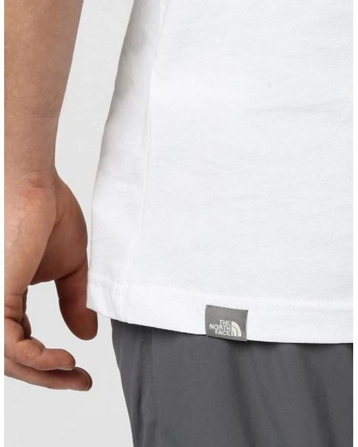The North Face White Simple Dome Short Sleeve T-Shirt for men