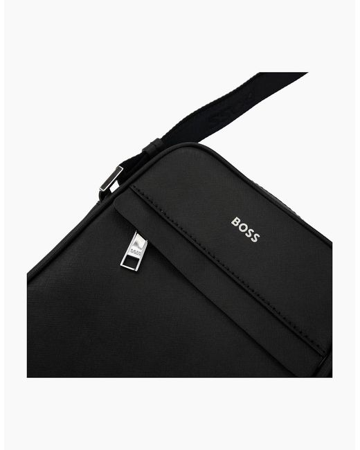 Boss Black Zair Ns Zip Logo Detail Reporter Bag 001 for men