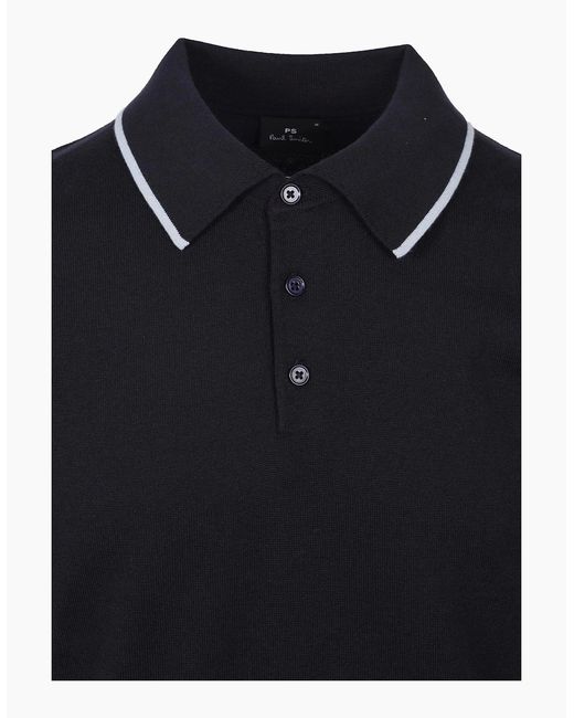 Paul Smith Black Sweater Ss Polo for men