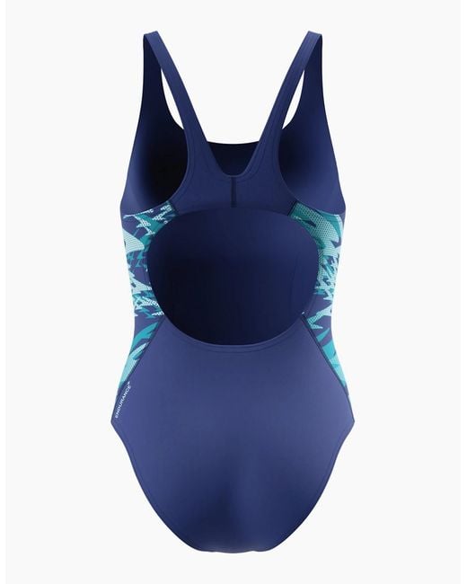 Speedo Blue Ladies Hyperboom Splice Muscleback One Piece Swimsuit