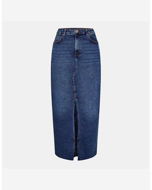 Pieces Blue Skirt Midi Pencil Skirt