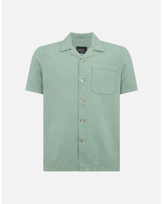 Remus Uomo Green Paolo Tapered Ss Shirt 34 Sage for men