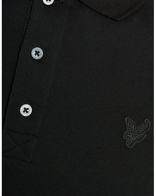 Lyle & Scott Black Lyle & Scott Superfine Polo Shirt Jet for men